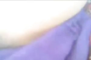 Indian bulky prostitute in my car flashes her boobies