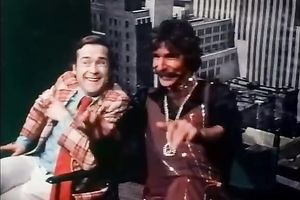 Kinky playgirl blows shlong in one provocative TV show