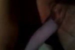 I love to fuck my hairless slit with my sex toy when I am home alone