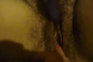 Hairy and ribald slit of my European BBC slut dildoed and fingered