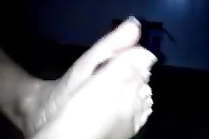 My helpful paramour gives me a footjob in interracial homemade movie