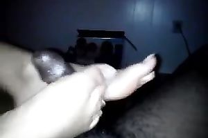 My helpful paramour gives me a footjob in interracial homemade movie