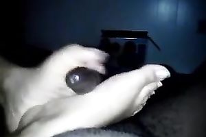 My helpful paramour gives me a footjob in interracial homemade movie