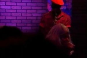 Kinky and lewd blondie slut with nice wazoo sucks the 10-Pounder