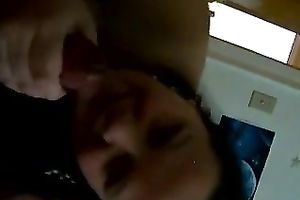 Chubby tattooed dark brown works on my rod in hot POV movie