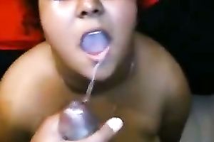 Cock hungry dark female got her throat drilled hard and jizzed in her face hole