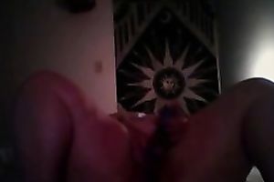 My big beautiful woman paramour cant assist but groan whilst fucking her cookie with a toy