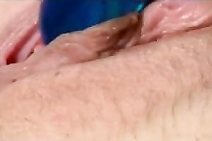 It looks like that my golden-haired girlfriend loves her new toy