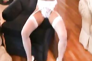 My hawt breasty milf white wife in hot white underware flashing pointer sisters