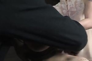 Tattooed redhead with diminutive bazookas acquires the punishment that babe merits