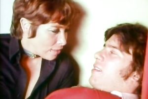 Retro porn compilation with aged ginger floozy and cute dark brown gal