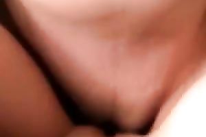 Stuffing a large sex toy in the wet crack of my older white wife