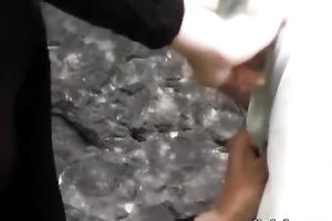 Neat hottie in crotchless bodystocking acquires drilled outdoors