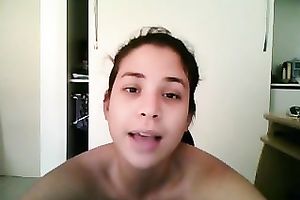 Hot and joyful legal age teenager babe with charming gazoo chats with me bare