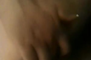 My obese dirty slut wife entertains herself by fingering her twat