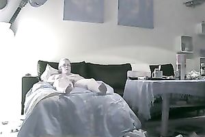 Wonderful hidden livecam vid with a golden-haired milf masturbating