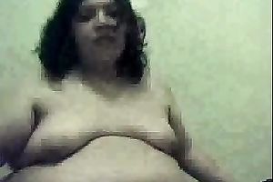 big beautiful woman Latina web camera fattie finger bangs her curly love tunnel