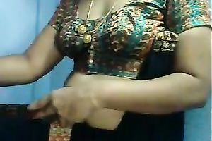 My plump Indian husband puts her sari on in homemade episode
