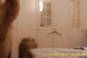 My excited hotwife dries her large pantoons and shaggy cum-hole