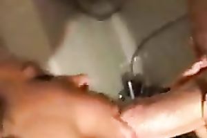 Frantic dark brown coed babe sucks my large wang with pleasure and acquires facial
