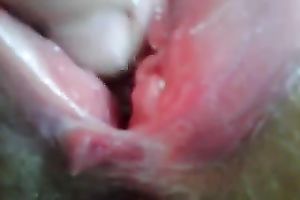 My overweight aged white bitch allows me to finger her pink cave