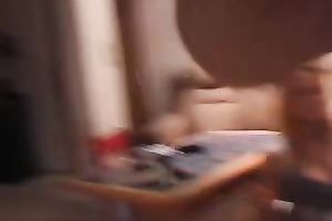 Sultry blond fuckbuddy gives me excellent handjob at her place