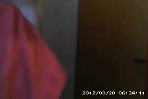 Homemade solo with my cute brunette hair GF flashing her milk shakes