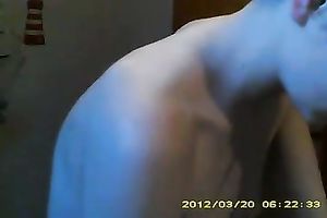 Homemade solo with my cute brunette hair GF flashing her milk shakes
