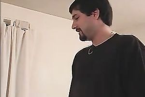 That cute and obese brunette hair white lady strokes penis on web camera anew