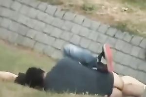 These 2 appeared to be to be obsessed with having a wild sex outdoors