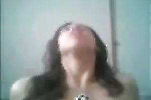 Curly-haired GF rides my unbending dick in cowgirl position