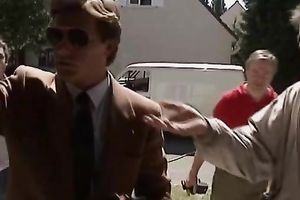 Dark head lusty doxy acquires turbulently double team loped