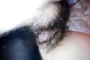 My perverted ally of mine wants me to fuck her hairy wet crack with her dildo