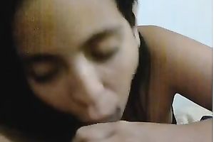 My dark brown chick sucks my fat prick and receives facialed