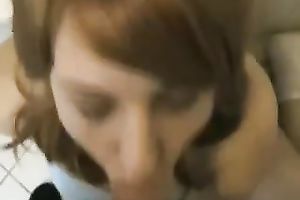 Amateur glamorous redhead girlfriend acquires creamy large facial