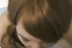 Amateur glamorous redhead girlfriend acquires creamy large facial