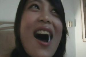 Amateur Asian hottie manages to milk a jock dry in her face hole