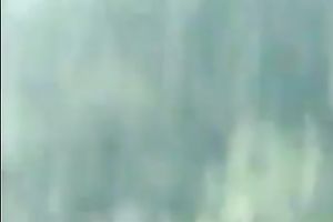 Chubby and old white wifey outdoors masturbating with a sex tool