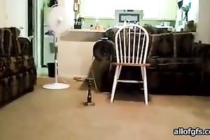 Webcam twerking show with a bootylicious swarthy slutty wife