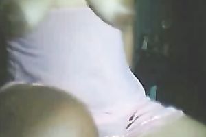 26 year old wench is squeezing her giant milk cans with excitement