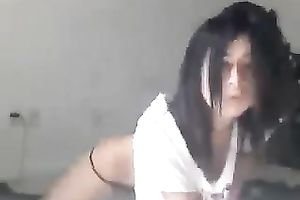 Desirable hottie with a pleasing bum is moving her body very seductively