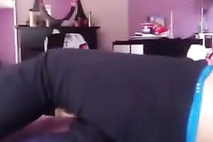 Chubby exotic wench shows her pantoons and fingers her bawdy cleft