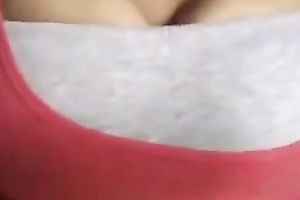 Chubby exotic wench shows her pantoons and fingers her bawdy cleft