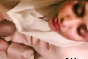 Beautiful Indian wife wearing stewardess uniform gives head in a hotel room