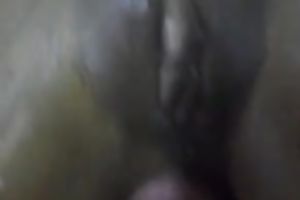 My dark black cock sluts acquires her chocolate hole screwed and creampied by me