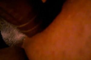 Fucking myself with a 2 headed sextoy closeup