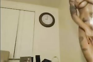 Heavily tattooed hoe from Saint Louis puts on a nice cam show