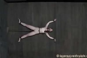 Bounded sweetie with skinny body acquires her cookie fucked with toy