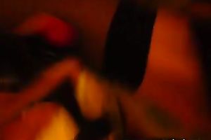 Nasty dark brown hottie in nylons sucks large hard 10-Pounder