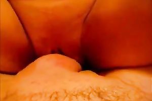 My older white slim wife rubbing her fur pie on my schlong